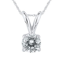 Load image into Gallery viewer, &quot;Style Me&quot; 1/3 Carat Round Diamond Solitaire Pendant in 14K White Gold - Cali &amp; Clyde