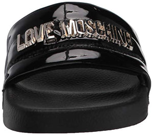 "High Shine Slide" Love Moschino Slides for Ladies - Cali & Clyde