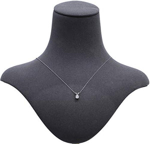 "Style Me" 1/3 Carat Round Diamond Solitaire Pendant in 14K White Gold - Cali & Clyde
