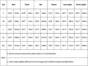 Cali and Clyde "Bad Girl" Metallic Sets Size Chart