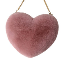 Load image into Gallery viewer, &quot;Sweethearts&quot; Mini Heart Shaped Faux Fur Crossbody Bags For Ladies - Cali &amp; Clyde