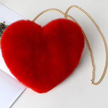 Load image into Gallery viewer, &quot;Sweethearts&quot; Mini Heart Shaped Faux Fur Crossbody Bags For Ladies - Cali &amp; Clyde