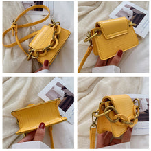 Load image into Gallery viewer, &quot;Tiny Crocs&quot; Miniature Crocodile Handbags with Chains and Crossbody Strap - Cali &amp; Clyde