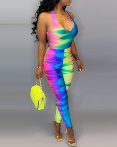 "PYT" Tie Dye Jumpsuit for Ladies (S-XL) - Cali & Clyde