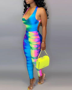 "PYT" Tie Dye Jumpsuit for Ladies (S-XL) - Cali & Clyde