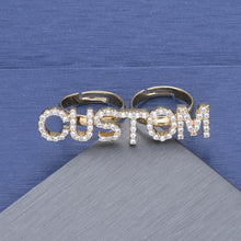 Load image into Gallery viewer, &quot;Hands Down&quot; Customizable CZ Rings With 6-8 Letters - Cali &amp; Clyde