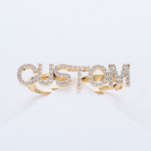 Load image into Gallery viewer, &quot;Hands Down&quot; Customizable CZ Rings With 6-8 Letters - Cali &amp; Clyde