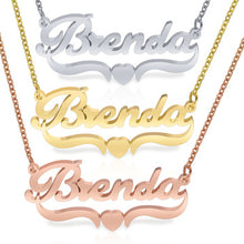 Load image into Gallery viewer, &quot;You Name It&quot; Personalized Stainless Steel Necklaces With A Gold Filled Heart For Ladies - Cali &amp; Clyde