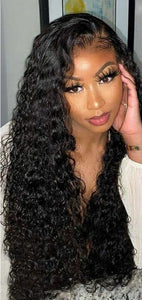 Cali and Clyde "Jasmine" Pre Plucked Brazilian Deep Wave Transparent Lace Front Wigs