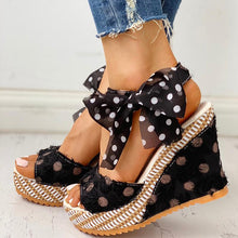 Load image into Gallery viewer, &quot;Lady Luck&quot; Designer Platform Wedges For Ladies (4-10US; 35-40EU) - Cali &amp; Clyde