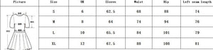 Cali and Clyde "Crush Groove" Velvet Mini Dress Size Chart